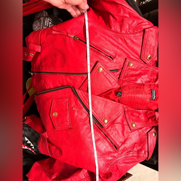 Vintage Genuine Leather red jacket - Picture 11 of 16